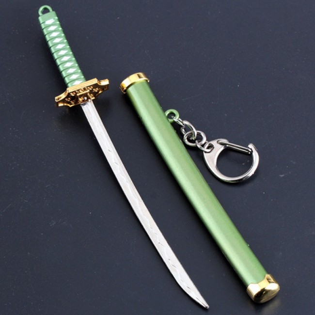 One Piece Roronoa Zoro Yeşil Katana Anahtarlık